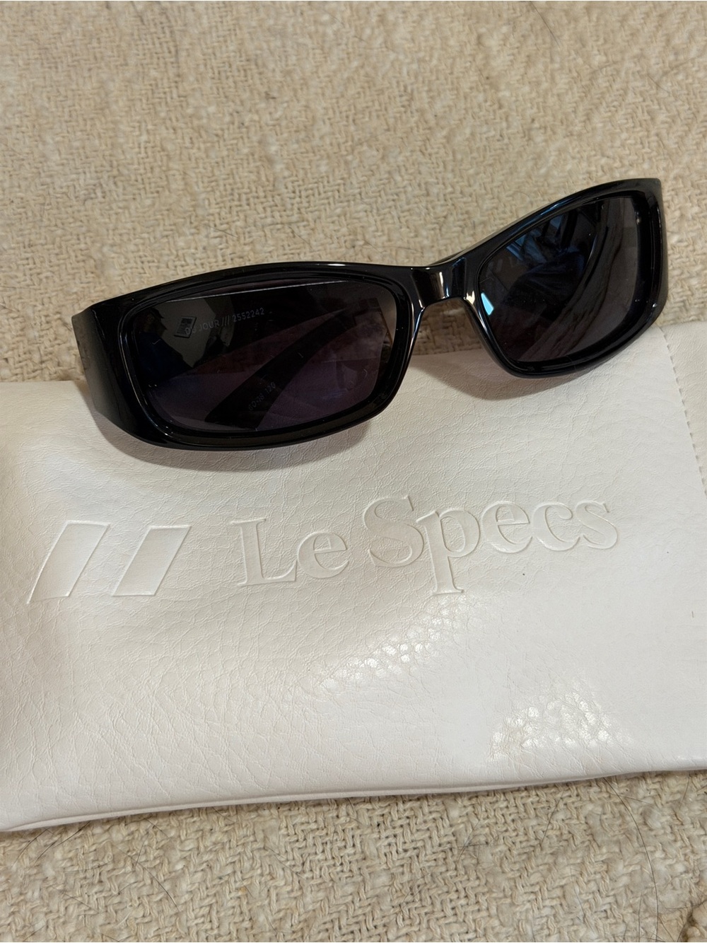 Le Specs Black Rectangular Sunglasses